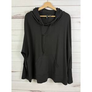 Womens Cynthia Rowley Black Pullover Activewear Hoodie Long Sleeve‎ XL